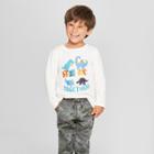 Toddler Boys' Dinosaurs Read Together! Graphic Long Sleeve T-shirt - Cat & Jack Cream