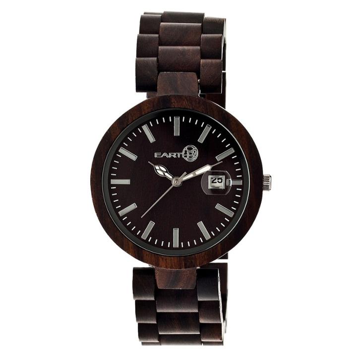 Women's Earth Stomates Watch With Luminous Hands And Magnified Date Display-brown, Brown