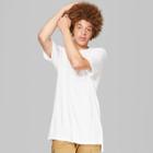 Men's Short Sleeve Long Line T-shirt - Original Use White