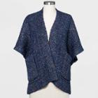 Women's Plus Size Knit Kimono Jacket - Universal Thread Navy
