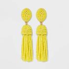 Sugarfix By Baublebar Polished Beaded Tassel Earrings - Yellow