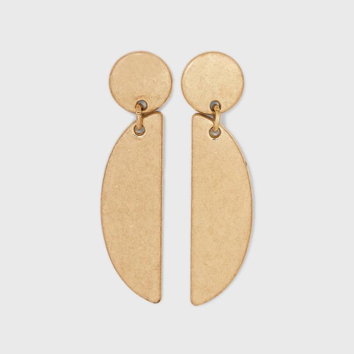 Circle Crescent Cubic Zirconia Drop Earrings - Universal Thread