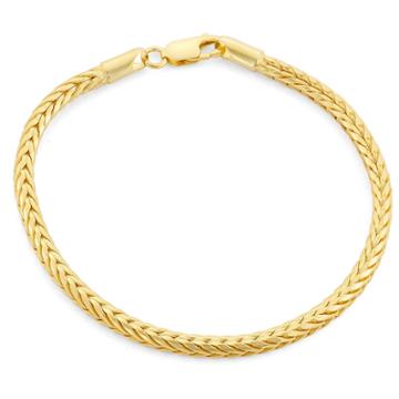 Tiara Foxtail Chain Bracelet In Gold Over