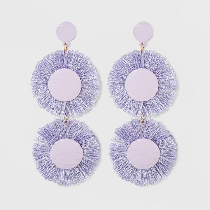 Sugarfix By Baublebar Monochrome Fringe Drop Earrings -