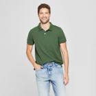 Men's Standard Fit Short Sleeve Loring Polo T-shirts - Goodfellow & Co Banyan Tree Green