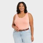 Women's Plus Size Tank Top - Ava & Viv Coral