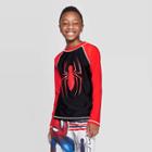 Boys' Spider-man Long Sleeve Rash Guard - Red