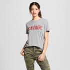 Women's Savage Short Sleeve Crew Neck T-shirt - Modern Lux (juniors') - Gray