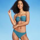 Women's Tunnel Keyhole Bandeau Bikini Top - Shade & Shore Dark Teal