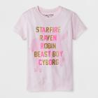Teen Titans Go! Girls' Teen Titans Graphic Short Sleeve T-shirt - Pink