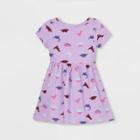 Toddler Girls' Knit Short Sleeve Dress - Cat & Jack Purple