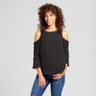 Layered With Love Women's Cold Shoulder Bell Sleeve Blouse - Layered With