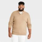 Men's Big & Tall Regular Fit Collared Pullover Sweater - Goodfellow & Co Dark Brown
