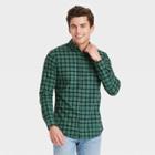 Men's Slim Fit Long Sleeve Plaid Button-down Shirt - Goodfellow & Co Jade