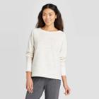 Women's Snakeskin Print Beautifully Soft Fleece Lounge Sweatshirt - Stars Above Oatmeal Xs, Women's, Beige