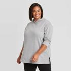 Women's Plus Size Essential Hoodie - Ava & Viv Gray