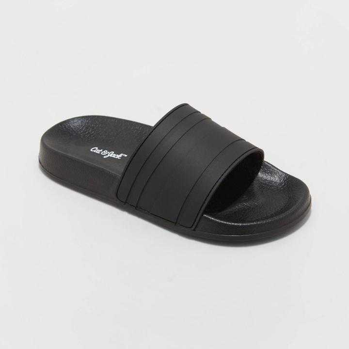Kids' Nikko Slip-on Slide Sandals - Cat & Jack Black