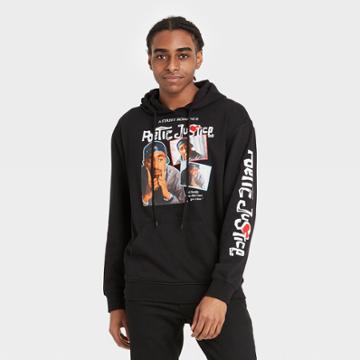 Men's Tupac Poetic Justice Hooded Sweatshirt - Black