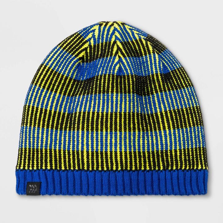 Girls' Fleece Lined Beanie - All In Motion Black/blue