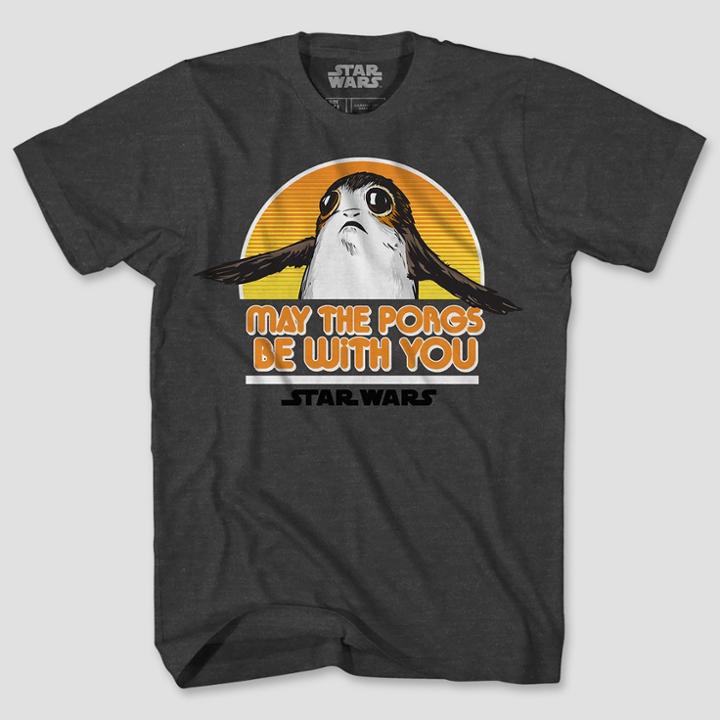 Boys' Star Wars Porg Short Sleeve T-shirt - Charcoal Heather