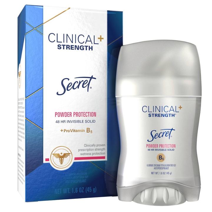 Secret Clinical Strength Antiperspirant & Deodorant For Women Invisible Solid Powder Protection