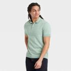 Men's Striped Standard Fit Short Sleeve Polo Sweater - Goodfellow & Co Green