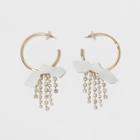 Sugarfix By Baublebar Crystal Hoop Earrings With Bows - White