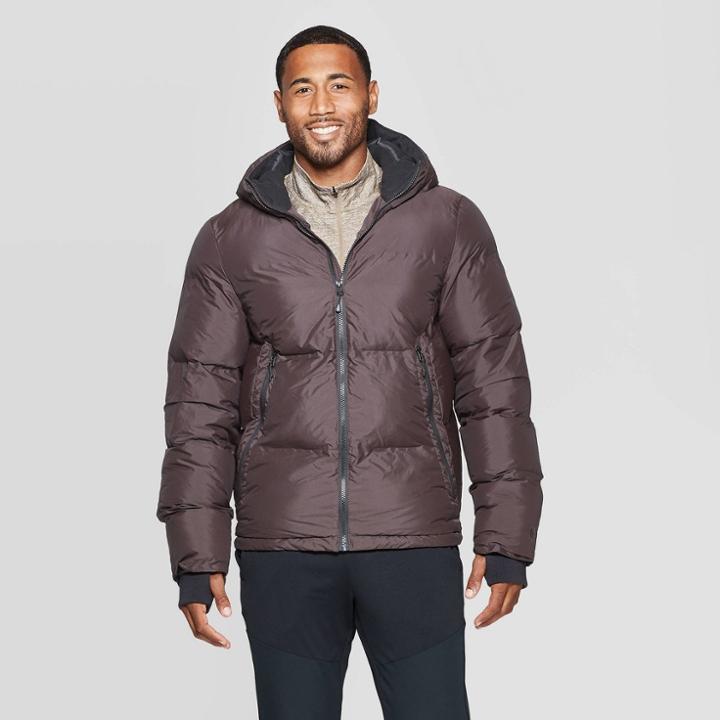 Men's Puffer Jacket - C9 Champion Caviar Brown L, Size: Large, Black Brown