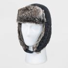 Men's Cable Knit Faux Fur Trapper Hat - Goodfellow & Co Gray