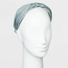 Satin Textured With Twist Headband - A New Day Blue/gray