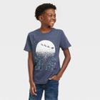 Boys' 'santa Is Coming To Town' Short Sleeve Graphic T-shirt - Cat & Jack Navy Blue