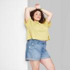 Women's Super-high Rise Curvy Rolled Cuff Jean Shorts - Wild Fable Medium Wash 17,