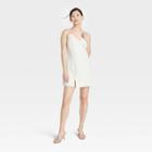 Women's V-neck Slip Dress - A New Day White
