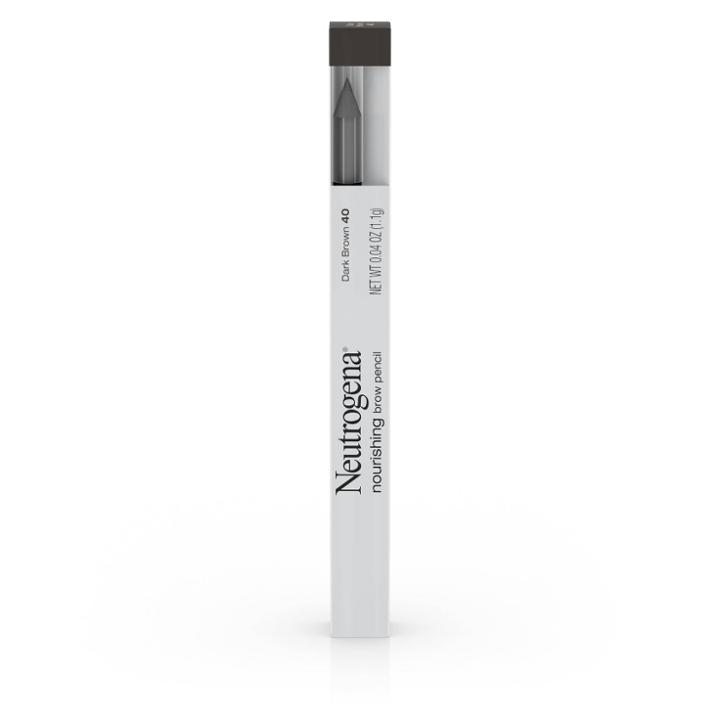 Neutrogena Nourishing Eyebrow Pencil And Brush Dark Brown 40 -0.04oz, Adult Unisex