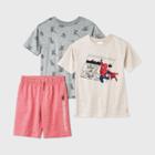 Boys' Marvel Spider-man 3pc Jogger Shorts Set -