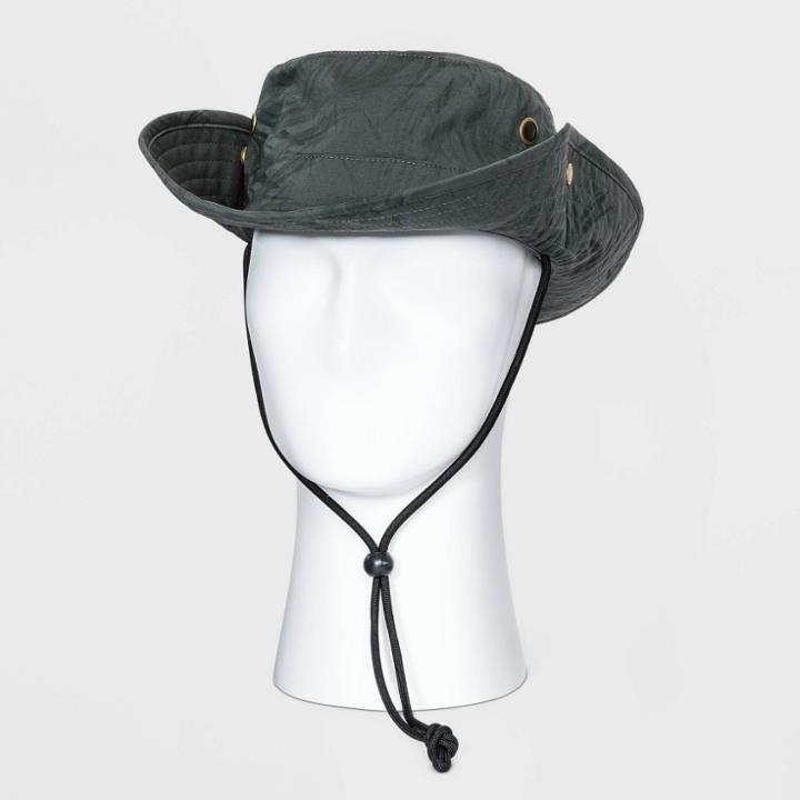 Men's Floral Bonnie Hat With Black Cord - Goodfellow & Co Olive Green