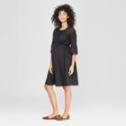 Maternity Lace Sleeve Shift Dress - Isabel Maternity By Ingrid & Isabel Black