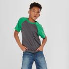 Boys' Short Sleeve T-shirt - Cat & Jack Green/gray