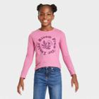 Girls' 'bloom From The Inside' Long Sleeve Graphic T-shirt - Cat & Jack Mauve Pink