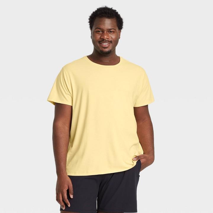 Men's Big & Tall Short Sleeve T-shirt - All In Motion Yellow Xxxl
