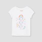 Toddler Girls' Hopscotch Short Sleeve Graphic T-shirt - Cat & Jack White