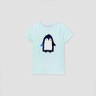 Girls' Short Sleeve Flip Sequin Penguin T-shirt - Cat & Jack