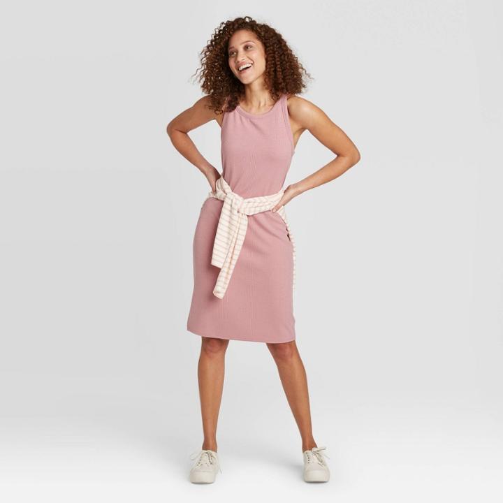 Women's Sleeveless Knit Dress - A New Day Rose Xs, Women's, Pink