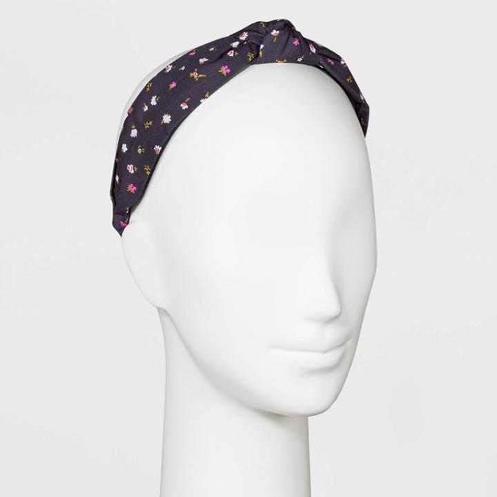 Ditsy Floral Top Knot Headband - Universal Thread Blue