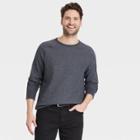 Men's Regular Fit Long Sleeve Crewneck T-shirt - Goodfellow & Co Gray