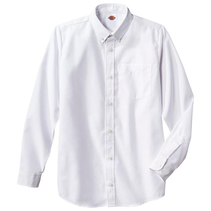Dickies Boys' Long Sleeve Oxford Uniform Button-down Shirt - White L, Boy's,