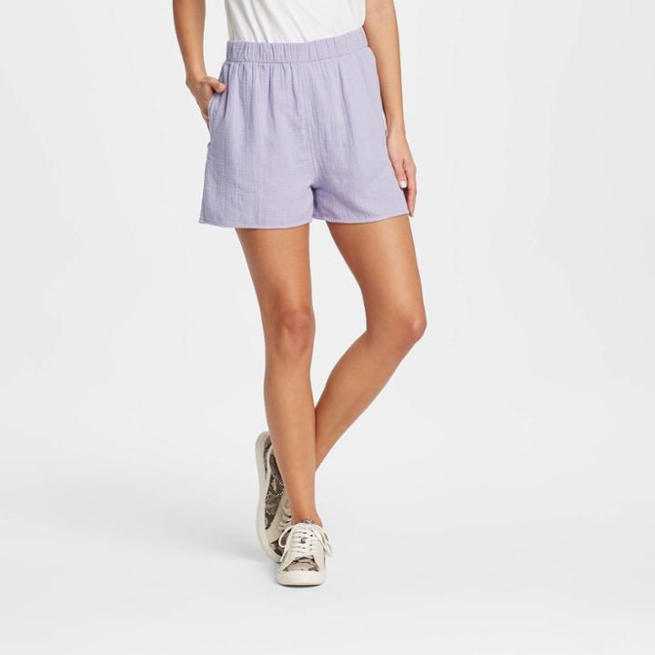 Women's High-rise Pull-on Shorts - Universal Thread Violet
