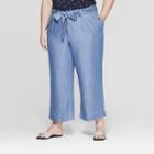 Women's Plus Size Tie Waist Pants - Ava & Viv