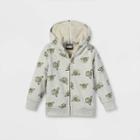 Toddler Boys' Star Wars Baby Yoda Sherpa Lined Zip-up Sweatshirt - Gray