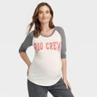 Long Sleeve Graphic Boo Crew Maternity T-shirt - Isabel Maternity By Ingrid & Isabel